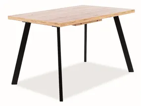 Стол обеденный раскладной SIGNAL BRICK, дуб артизан / черный, 80x120 фото