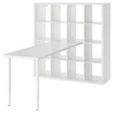 IKEA KALLAX КАЛЛАКС / LAGKAPTEN ЛАГКАПТЕН, стол, комбинация, белый, 147x179x147 см 094.816.79 фото thumb №1