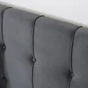 Кровать двуспальная бархатная MEBEL ELITE LINO Velvet, 160x200 см, Серый фото thumb №6
