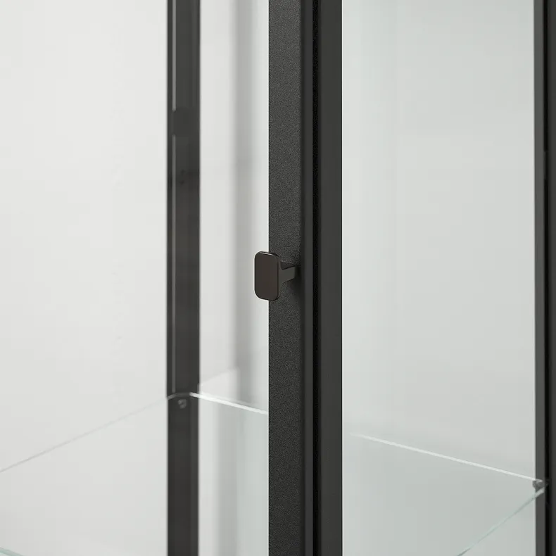 IKEA BLÅLIDEN БЛОЛІДЕН, шафа зі скляними дверцятами, чорний, 35x32x151 см 005.205.19 фото №6