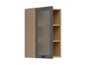 BRW Кухонный верхний шкаф Semi Line 45 см с витриной графит, графит SA_G_45/72_FV-DARV/GF фото thumb №4