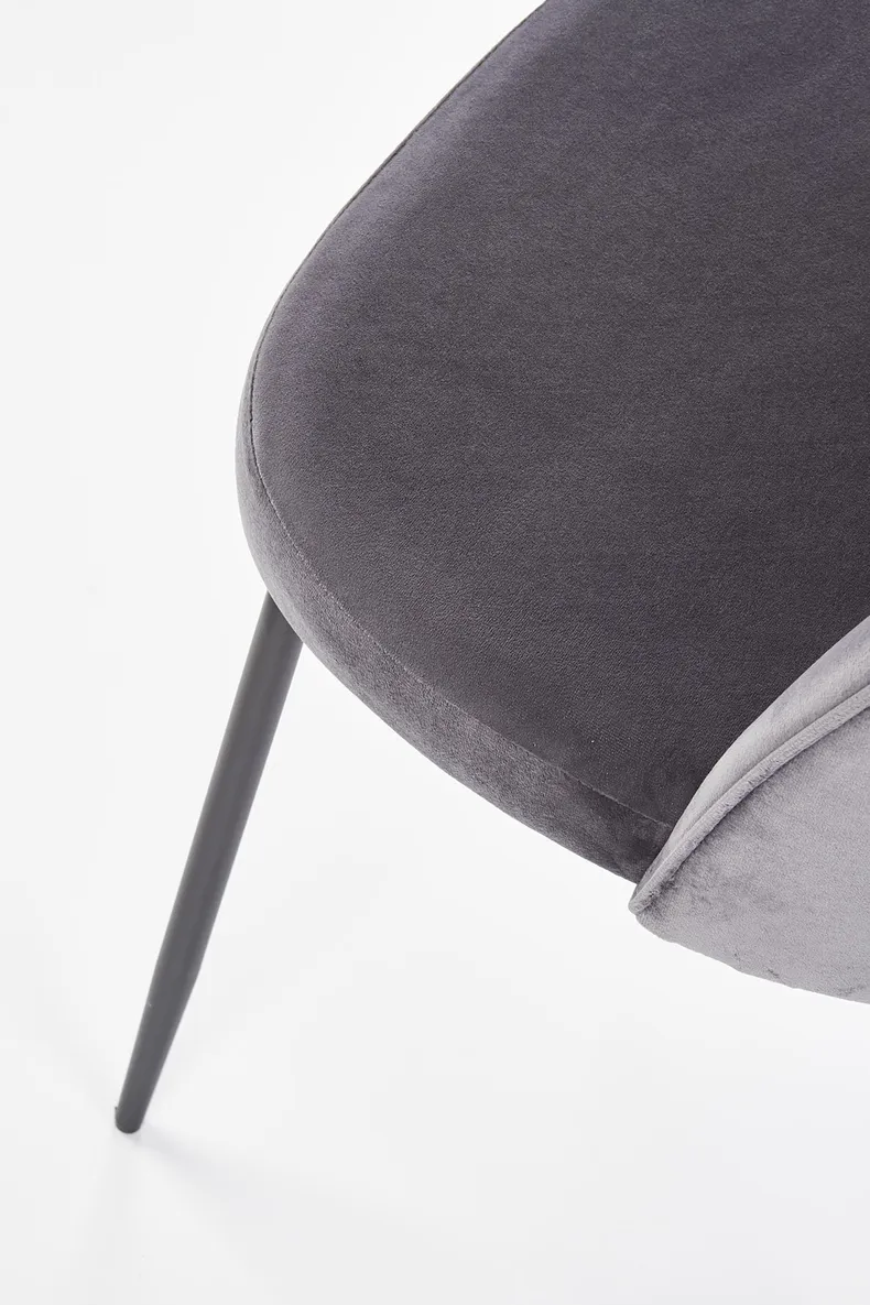 Кухонный стул бархатный HALMAR K314 Velvet, серый фото №4