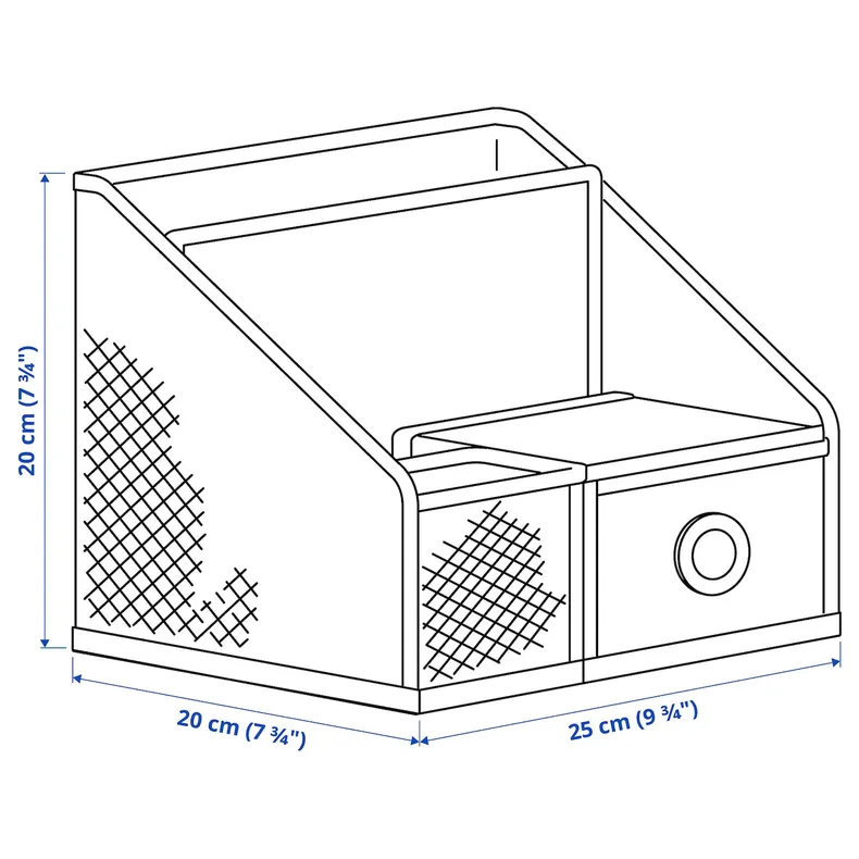 IKEA DRÖNJÖNS ДРЁНЙОНС, подставка д / канцелярских принадлежн, белый, 25x20 см 004.288.27 фото №8