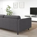 IKEA LANDSKRONA ЛАНДСКРУНА, 2-местный диван, Окрашенный в темно-серый / деревянный / черный цвет 094.442.05 фото thumb №3