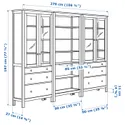 IKEA HEMNES ХЕМНЭС, комб для хран с дверц / ящ, красное пятно / светло-коричневое пятно, 270x197 см 894.947.29 фото thumb №6