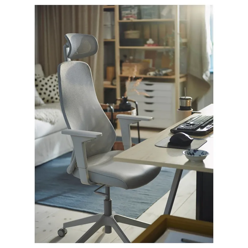 IKEA MATCHSPEL МАТЧСПЕЛ, стул для геймеров, Бомстад светло-серый 905.715.28 фото №5