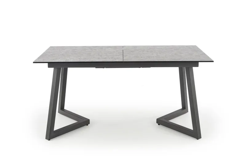 Обідній стіл розкладний HALMAR TIZIANO 160-210x90 см, стільниця - світлий сірий / темний сірий, ніжки - темний сірий фото №2