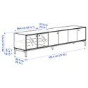 IKEA BOASTAD БУАСТАД, шкаф для ТВ, комбинация, чёрный / глазчатый дуб, 181x42 см 195.352.19 фото thumb №2