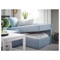 IKEA HOLMSUND ХОЛЬМСУНД, кутовий диван-ліжко, ОРРСТА світло-синій 292.282.05 фото thumb №5