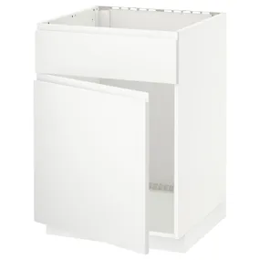 IKEA METOD МЕТОД, підлог шафа д / мий, дверц / фронт пан, білий / Voxtorp матовий білий, 60x60 см 194.672.58 фото