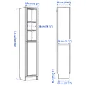 IKEA BILLY БИЛЛИ / OXBERG ОКСБЕРГ, стеллаж / панельная / стеклянная дверь, темно-коричневая имитация дуб, 40x30x202 см 994.833.39 фото thumb №6