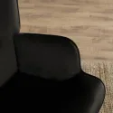 Кресло мягкое бархатное с подставкой для ног MEBEL ELITE LOZANO Velvet, Черный фото thumb №6