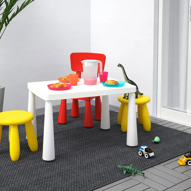 IKEA MAMMUT МАММУТ, дитячий стіл, для приміщення/вулиці білий, 77x55 см 503.651.77 фото №2