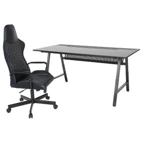 IKEA UTESPELARE УТЕСПЕЛАРЕ, геймерский стол и стул, черный 194.407.06 фото