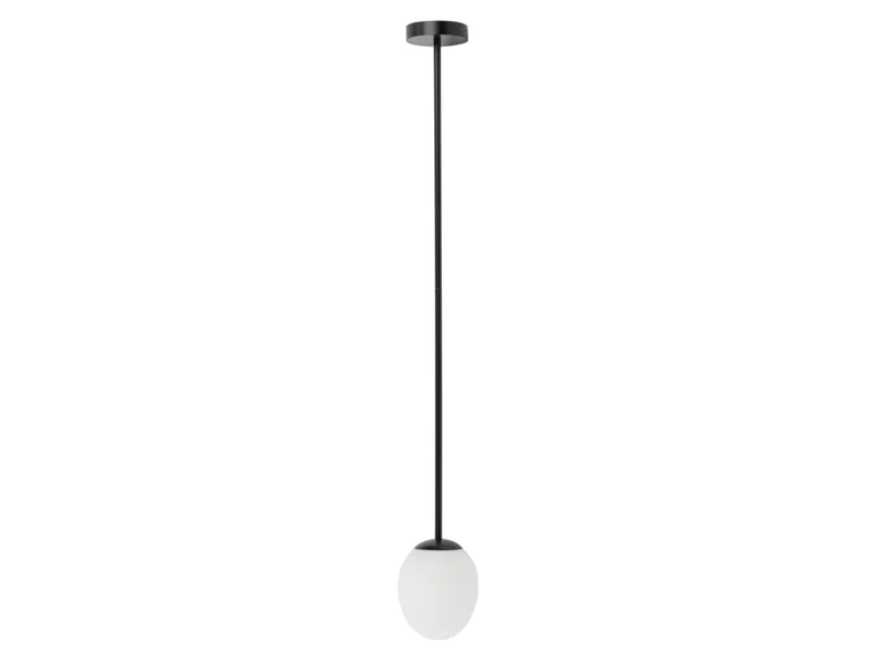 BRW Подвесной светильник для ванной комнаты из стекла Ice Egg черно-белый 083935 фото №1