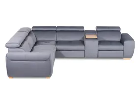 BRW Житловий кутовий диван-ліжко з ящиком для зберігання велюровий сірий, Елемент 23 NA-LIVING-2,5F_E_EL180SZ_WBP_170TVE-TK2_BC24B2 фото