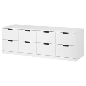 IKEA NORDLI НОРДЛИ, комод с 8 ящиками, белый, 160x54 см 592.395.04 фото