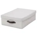 IKEA BLÄDDRARE БЛЕДДРАРЕ, коробка з кришкою, сірий/з малюнком, 35x50x15 см 904.743.96 фото thumb №1