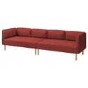 IKEA LILLEHEM ЛІЛЛЕХЕМ, 4-місний модульний диван, ГУННАРЕД/коричнево-червоний деревина 995.360.31 фото thumb №1