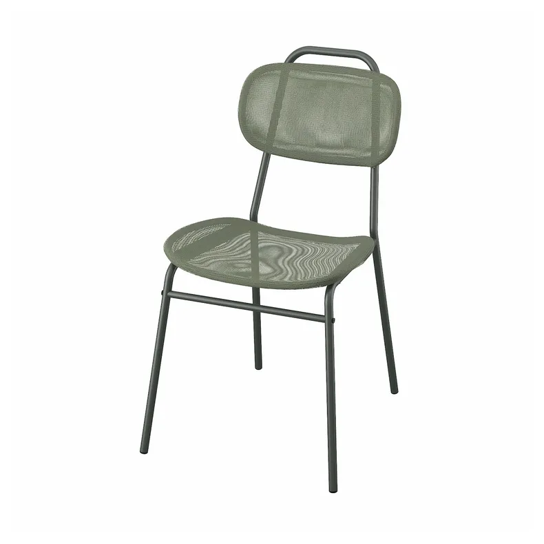 IKEA ENSHOLM ЕНСХОЛЬМ, стілець, зелений вуличний 105.437.37 фото №1