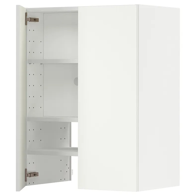 IKEA METOD МЕТОД, навесной шкаф д / вытяжки / полка / дверь, белый / Вальстена белый, 60x80 см 495.073.28 фото №1