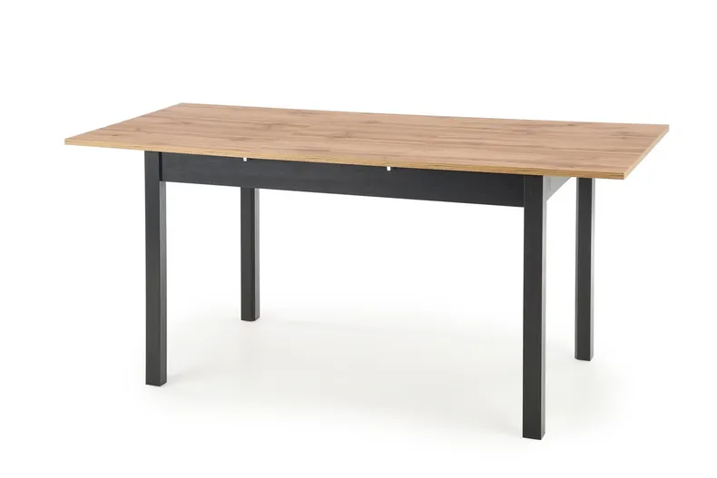 Обідній стіл розкладний HALMAR GREG 124-168x74 см дуб вотан/чорний фото №1