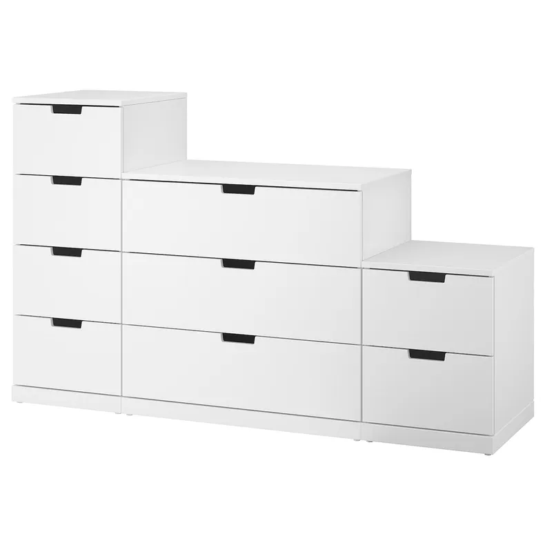 IKEA NORDLI НОРДЛІ, комод із 9 шухлядами, білий, 160x99 см 192.480.15 фото №1