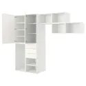IKEA PLATSA ПЛАТСА, гардероб із 2 дверцятами+3 шухлядам, білий / FONNES ФОННЕС білий, 300x57x241 см 294.253.57 фото thumb №1