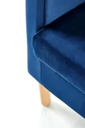 Крісло м'яке HALMAR CLUBBY 2 темно-синій/натуральний фото thumb №6