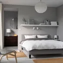IKEA FALUDDEN ФАЛУДДЕН, каркас ліжка з оббивкою, сірий, 140x200 см 605.635.01 фото thumb №7