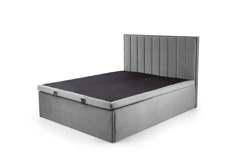 Ліжко двоспальне з підйомним механізмом HALMAR ASENTO 160x200 см сіре фото №1