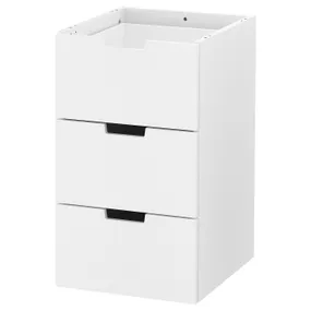 IKEA NORDLI НОРДЛИ, модульный комод с 3 ящиками, белый, 40x68 см 203.834.65 фото