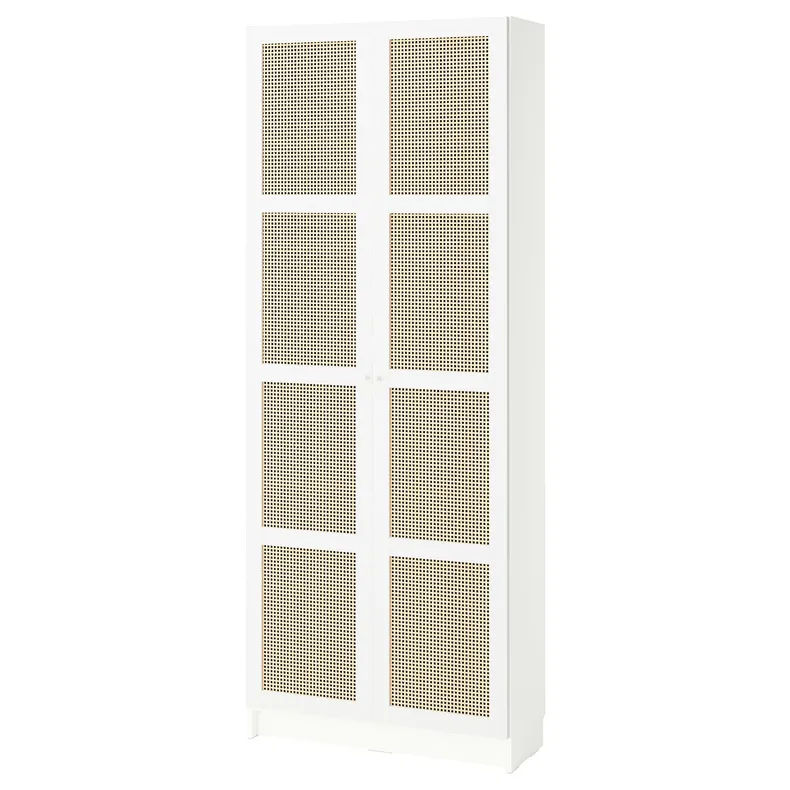 IKEA BILLY БІЛЛІ / HÖGADAL ХЕГАДАЛ, книжкова шафа з дверцятами, білий, 80x30x202 см 495.722.05 фото №1