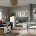 IKEA VIHALS ВИХАЛС, тумба под ТВ, белый, 146x37x50 см 204.832.95 фото thumb №5