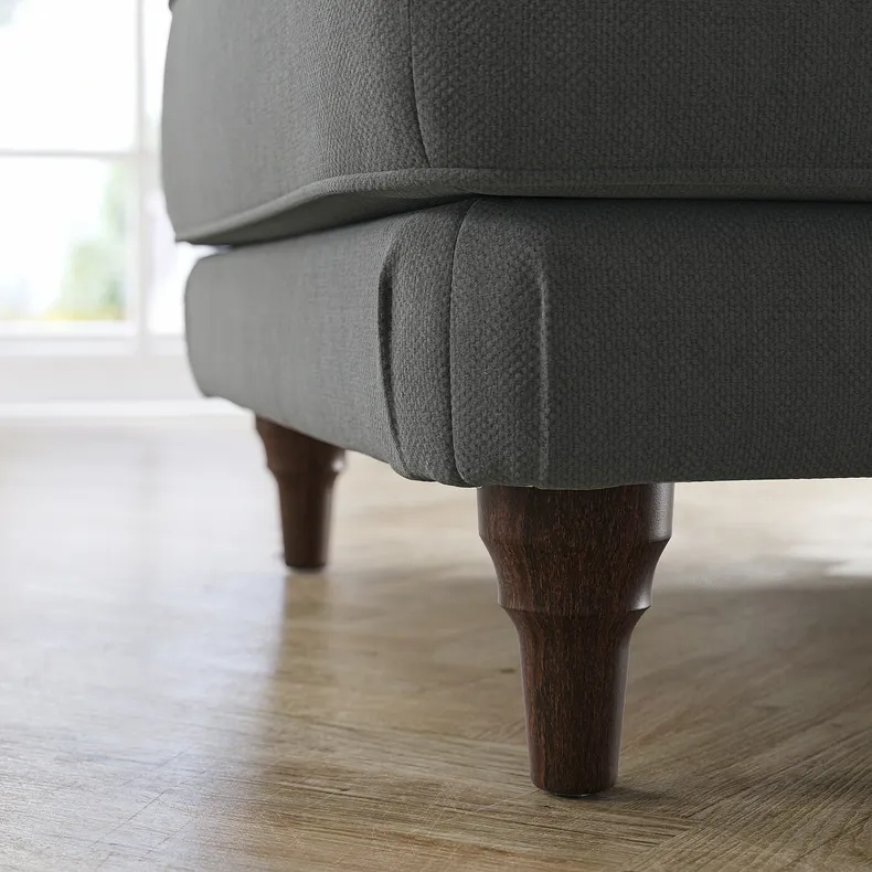 IKEA ESSEBODA ЭССЕБОДА, табурет для ног, Талмира среднего серого / коричневого цвета 294.434.22 фото №3