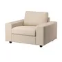 IKEA VIMLE ВІМЛЕ, крісло, з широкими підлокітниками / ХАЛЛАРП бежевий 094.771.87 фото