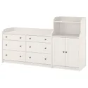 IKEA HAUGA ХАУГА, шафа, білий, 208x116 см 893.881.49 фото thumb №1