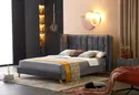 Ліжко двоспальне HALMAR SCANDINO 160x200 см, сіре фото thumb №2