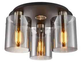BRW Стельовий світильник Sardo 3-точковий зі сріблястої сталі 091899 фото