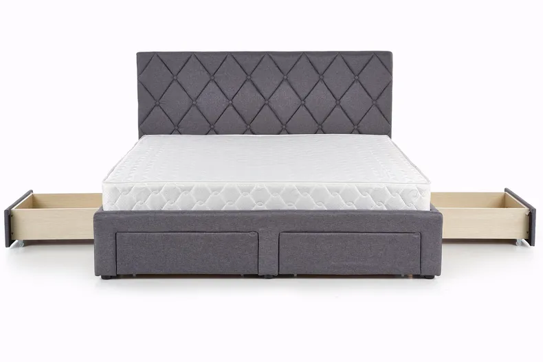 Двоспальне ліжко HALMAR З ящиками Betina 160x200 см сіре фото №2