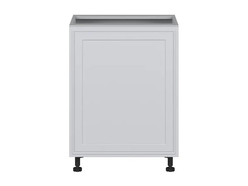 BRW Нижний кухонный шкаф Верди 60 см левый светло-серый матовый, греноловый серый/светло-серый матовый FL_D_60/82_L-SZG/JSZM фото №1
