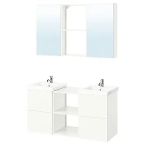 IKEA ENHET ЕНХЕТ, ванна, білий, 124x43x65 см 195.475.71 фото