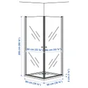 IKEA OPPEJEN ОППЕЙЕН / FOTINGEN ФОТІНГЕН, кутовий душ з 2 дверцятами/піддоном, 90x90x205 см 593.262.52 фото thumb №3