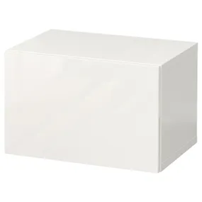 IKEA BESTÅ БЕСТО, комбинация настенных шкафов, белый / Сельсвикен глянцевый / белый, 60x42x38 см 694.296.93 фото