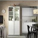IKEA BILLY БІЛЛІ / OXBERG ОКСБЕРГ, стелаж панель / скляні дверцята, білий, 80x30x202 см 692.817.76 фото thumb №2