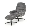 Кресло HALMAR DARIO с подставкой для ног, серый фото thumb №1
