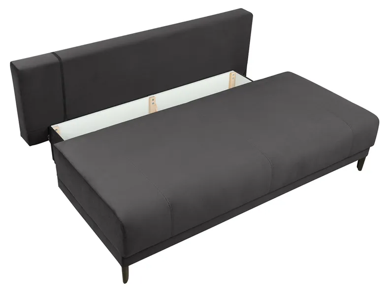 BRW Тримісний диван-ліжко Sentila з ящиком для зберігання велюровий сірий, Trinitykaro 15 Graphite/Trinity 15 Graphite SO3-SENTILA-LX_3DL-G3_BA31DF фото №5