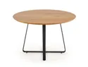 Кухонний стіл HALMAR LOOPER 2 120x120 см, стільниця - дуб золотий, ніжки - чорні фото thumb №12