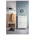 IKEA HEMNES ХЕМНЭС, скамья с полкой для обуви, белый, 85x32x65 см фото thumb №5