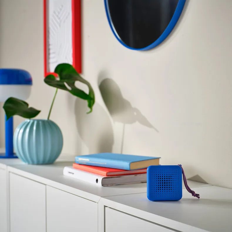 IKEA VAPPEBY ВАППЕБЮ, портативний Bluetooth динамік, водонепроникний/синій 105.918.13 фото №4